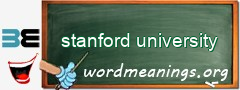 WordMeaning blackboard for stanford university